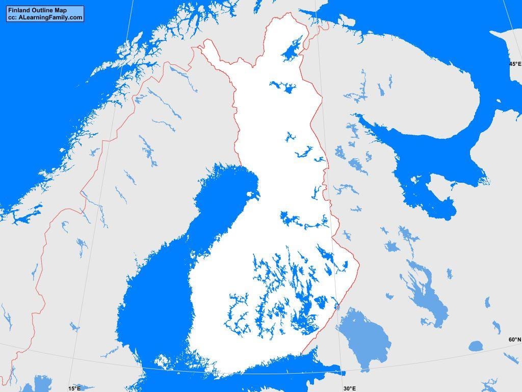 Mapa Fínsko osnovy