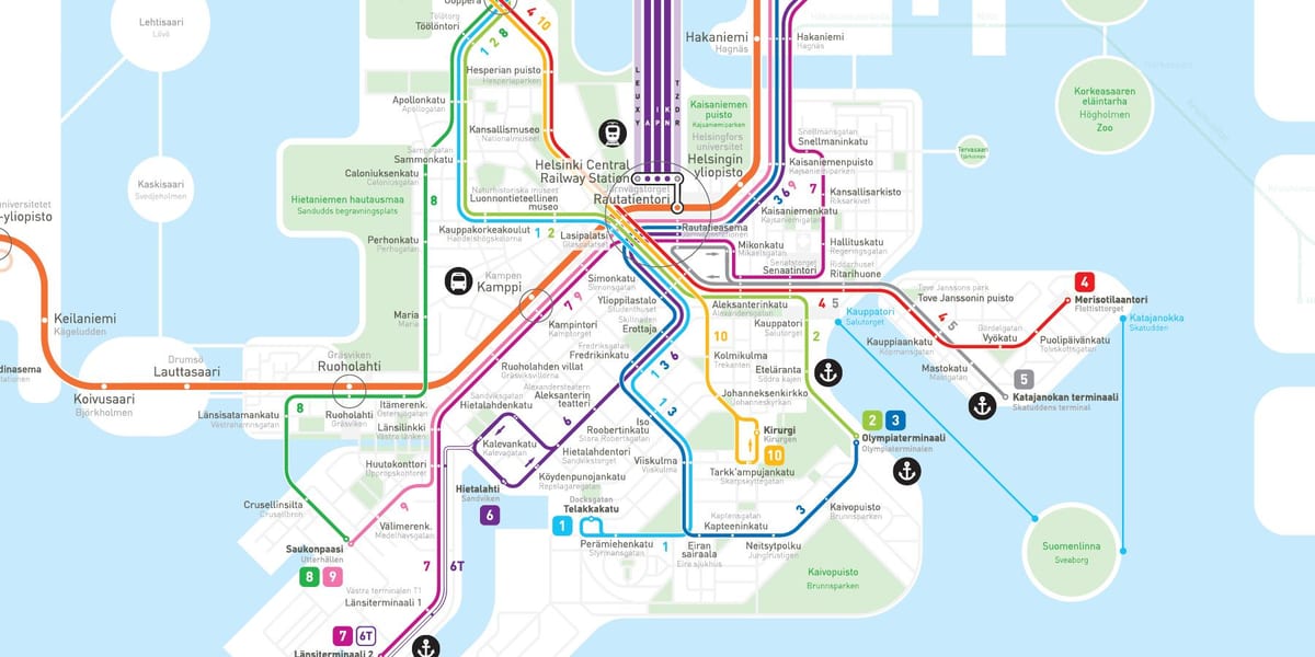 Mapa metro Fínsko