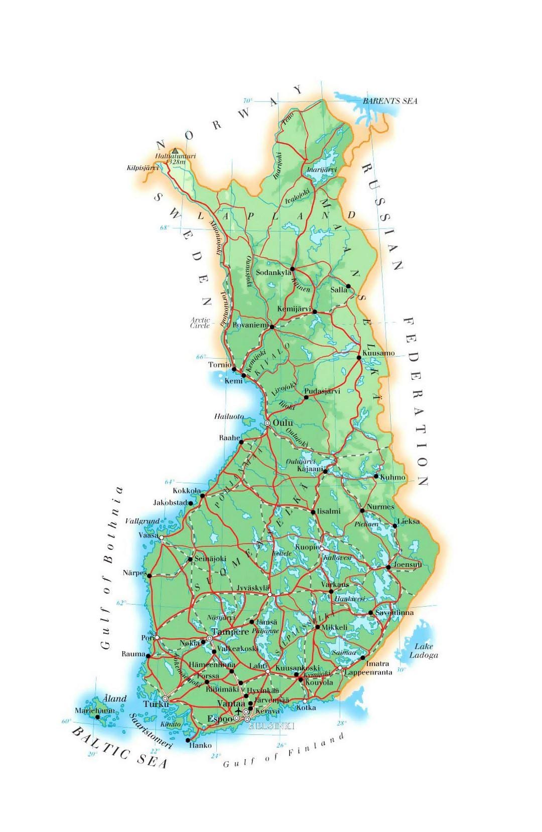 Mapa Fínsko fasáda