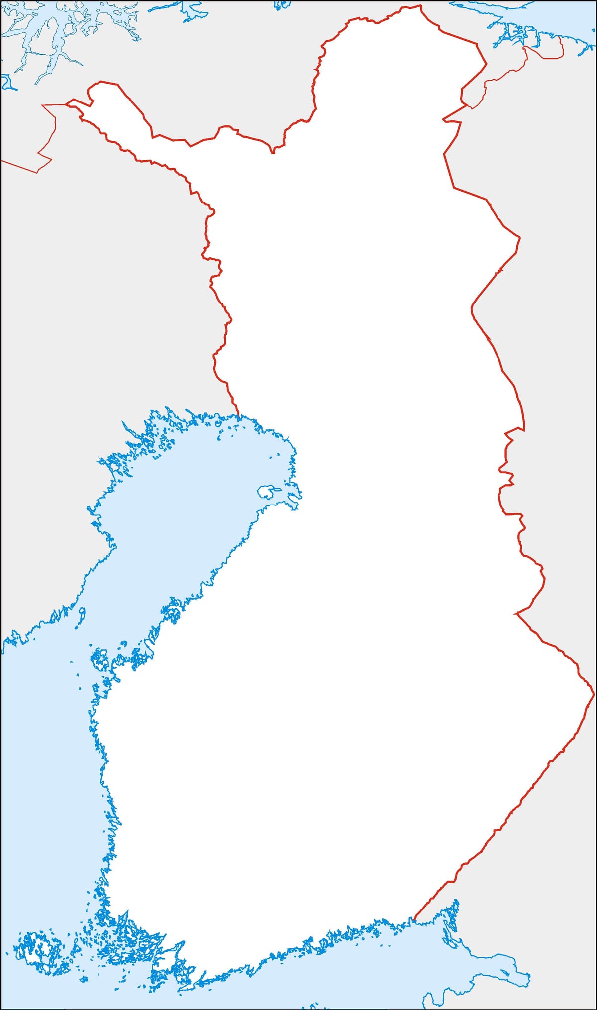 prázdna mapa Fínsko