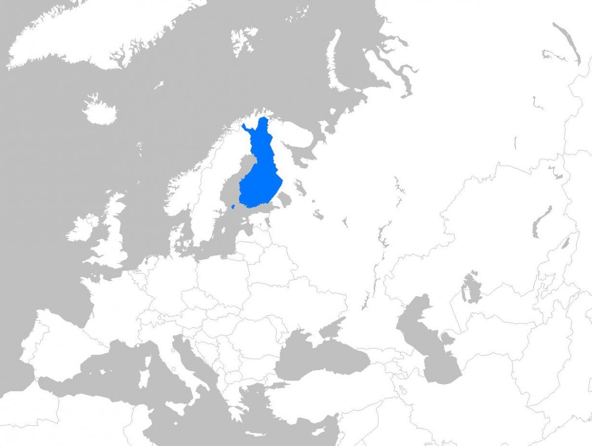 Fínsko na mape európy