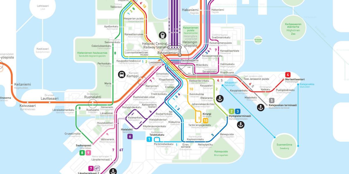 Mapa metro Fínsko