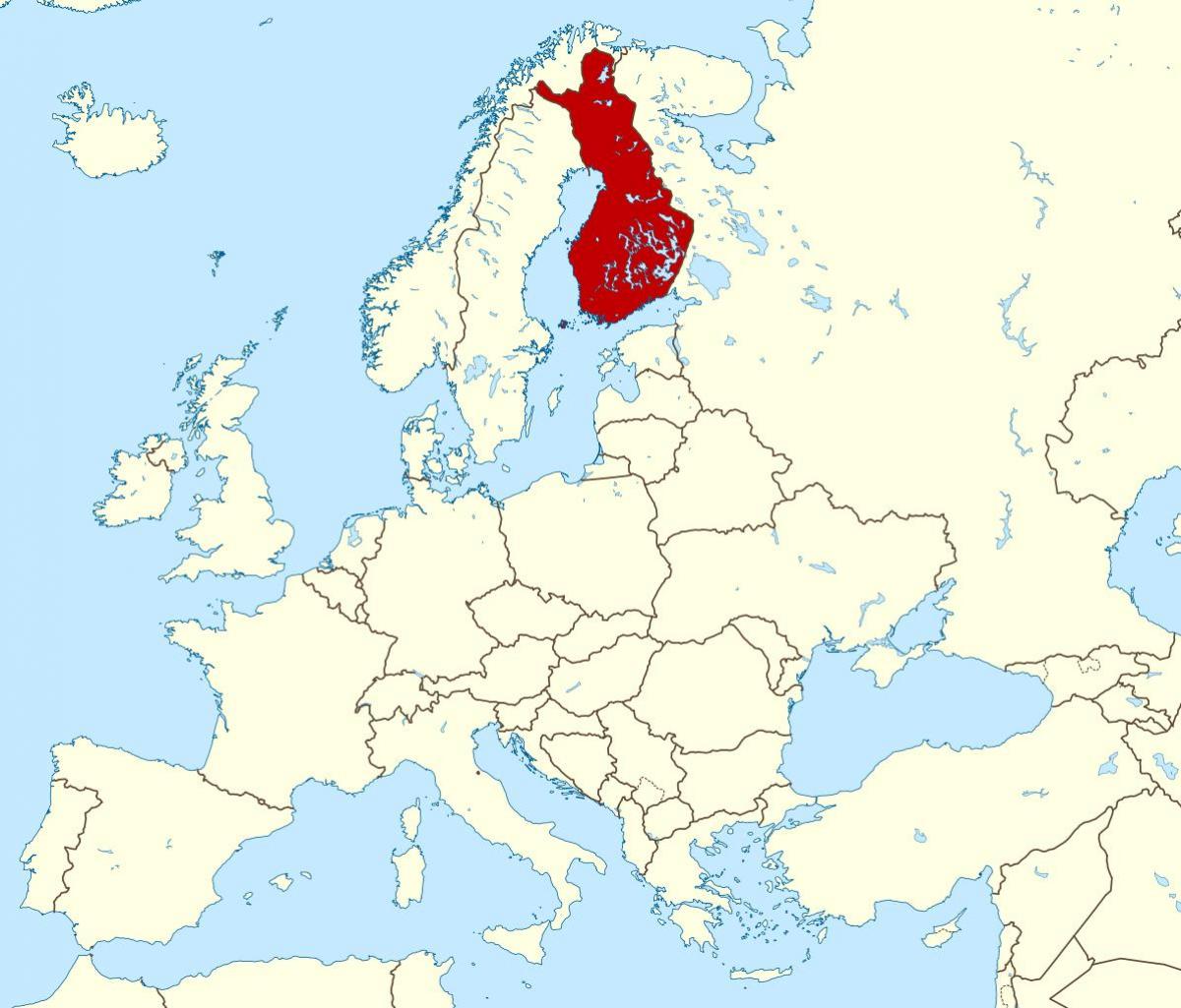 svet mapy zobrazujúci Fínsko