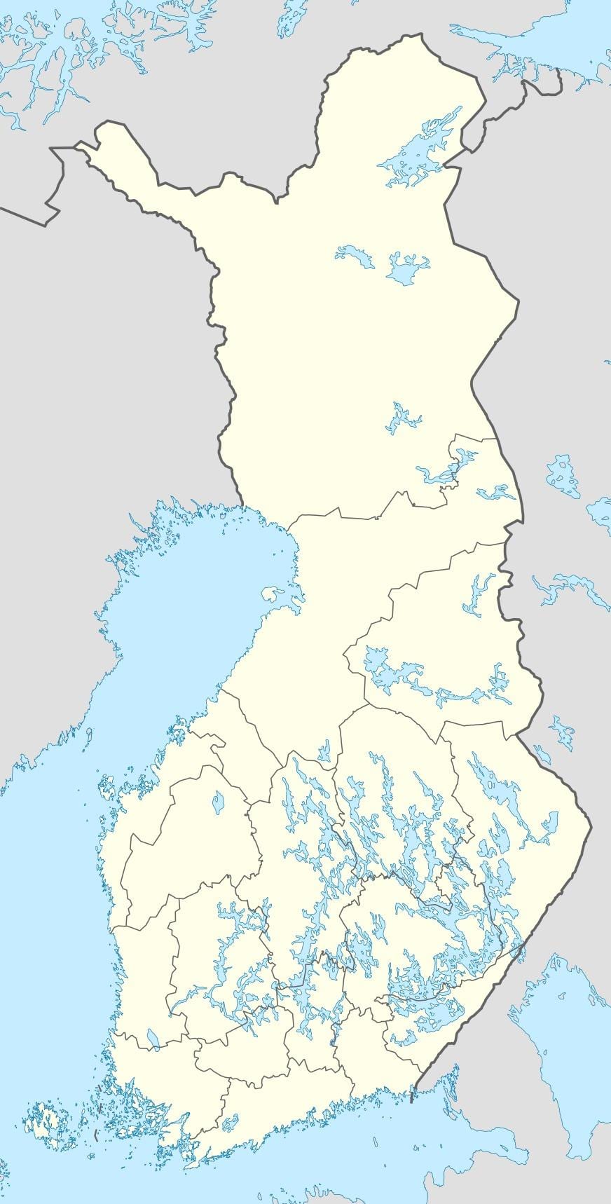 Fínsko mape polohu