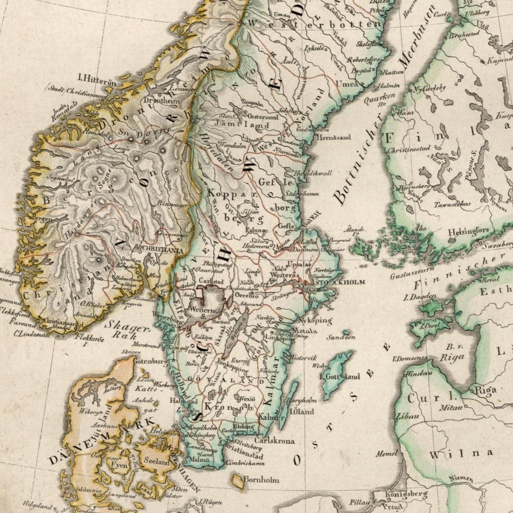 Mapa staré Fínsko