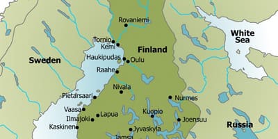 Mapa camping Fínsko