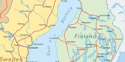 Fínsko vlak mapu