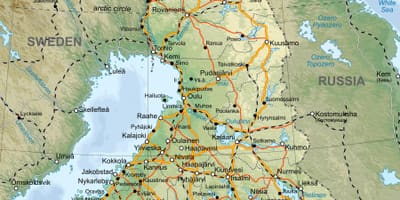 Fínsko na mape sveta