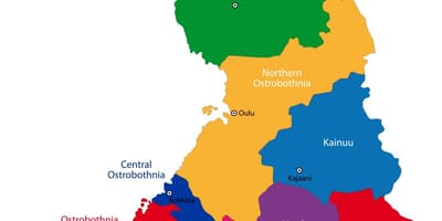 Fínsko provincií mapu