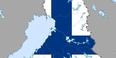 Fínsko mapa vlajka