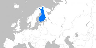Fínsko na mape európy