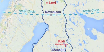 Rovaniemi mapu Fínsko