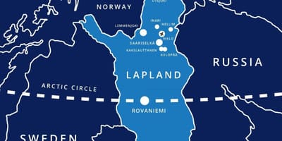 Mapa saariselka Fínsko