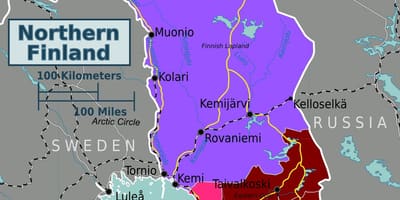 Mapu severného Fínska